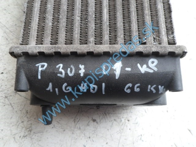 intercooler na peugeot 307 1,6hdi, 9648551880